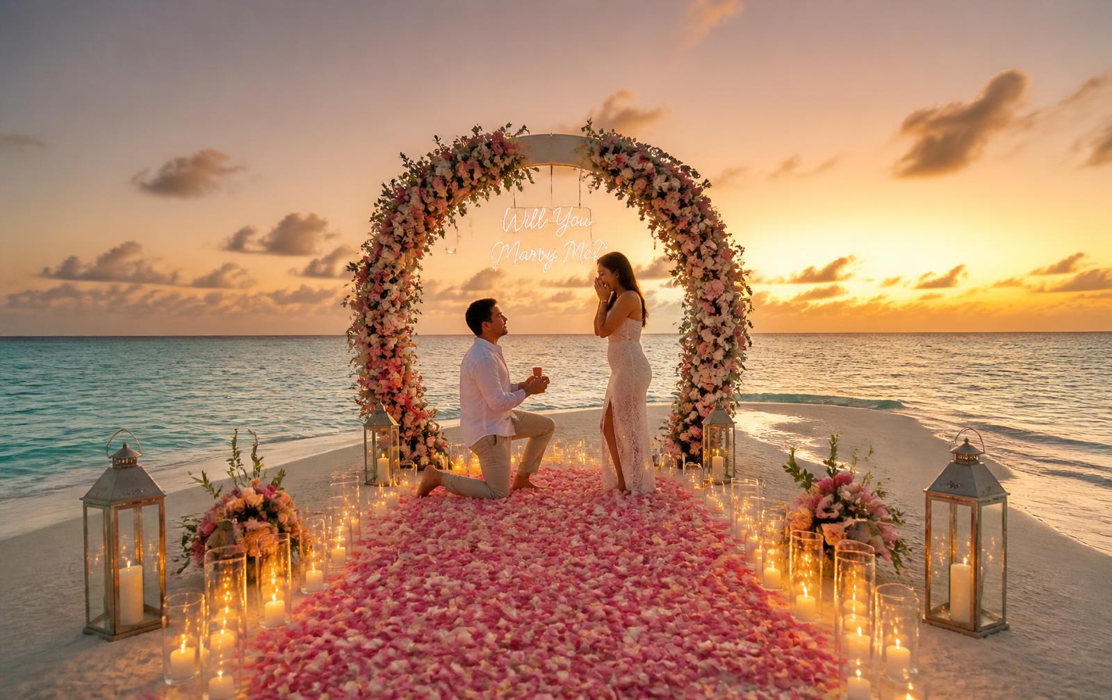 Romantic Pink Dream Proposal (Nakupenda Sandbank)